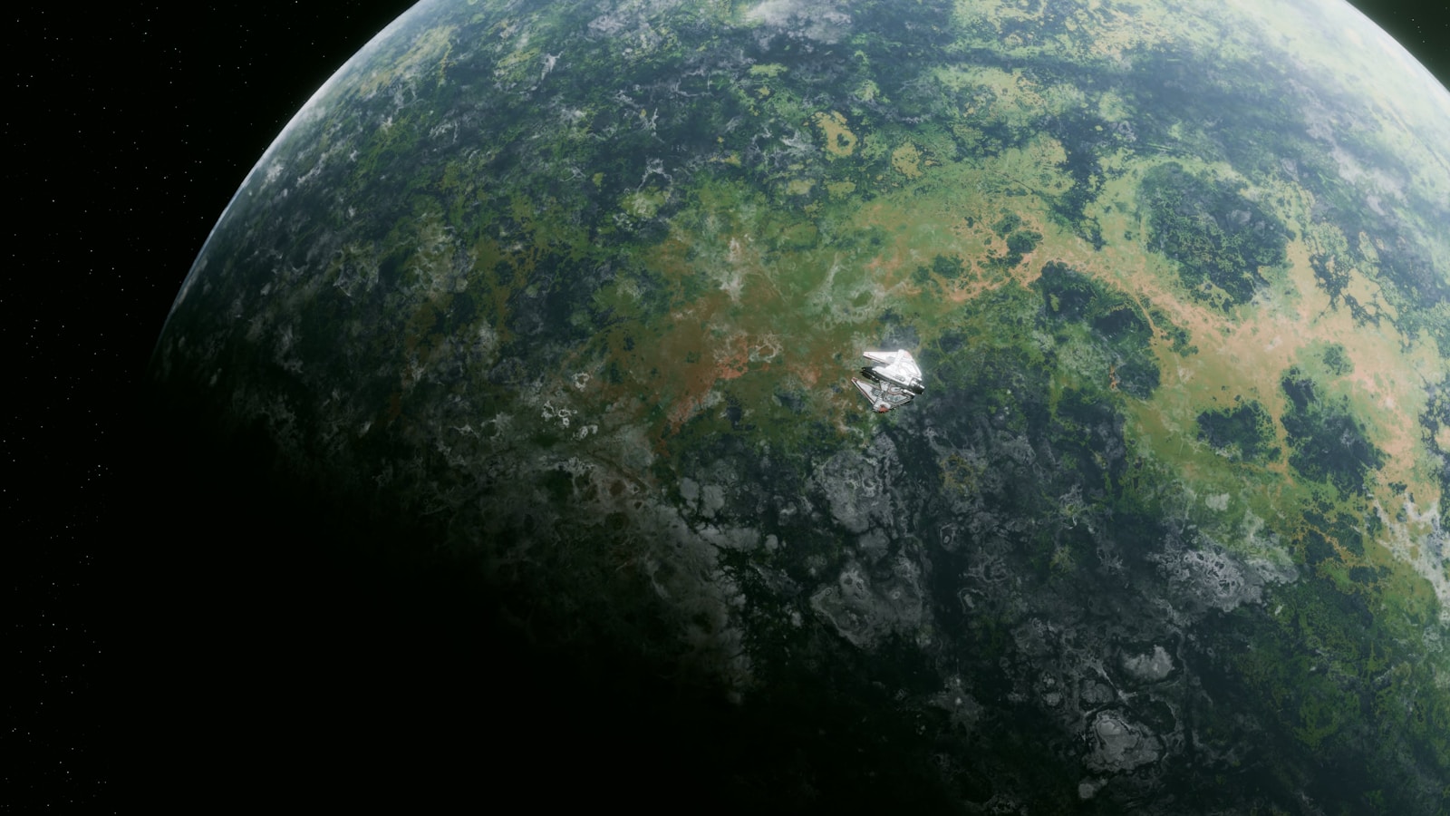 An artist's rendering of a planet in space